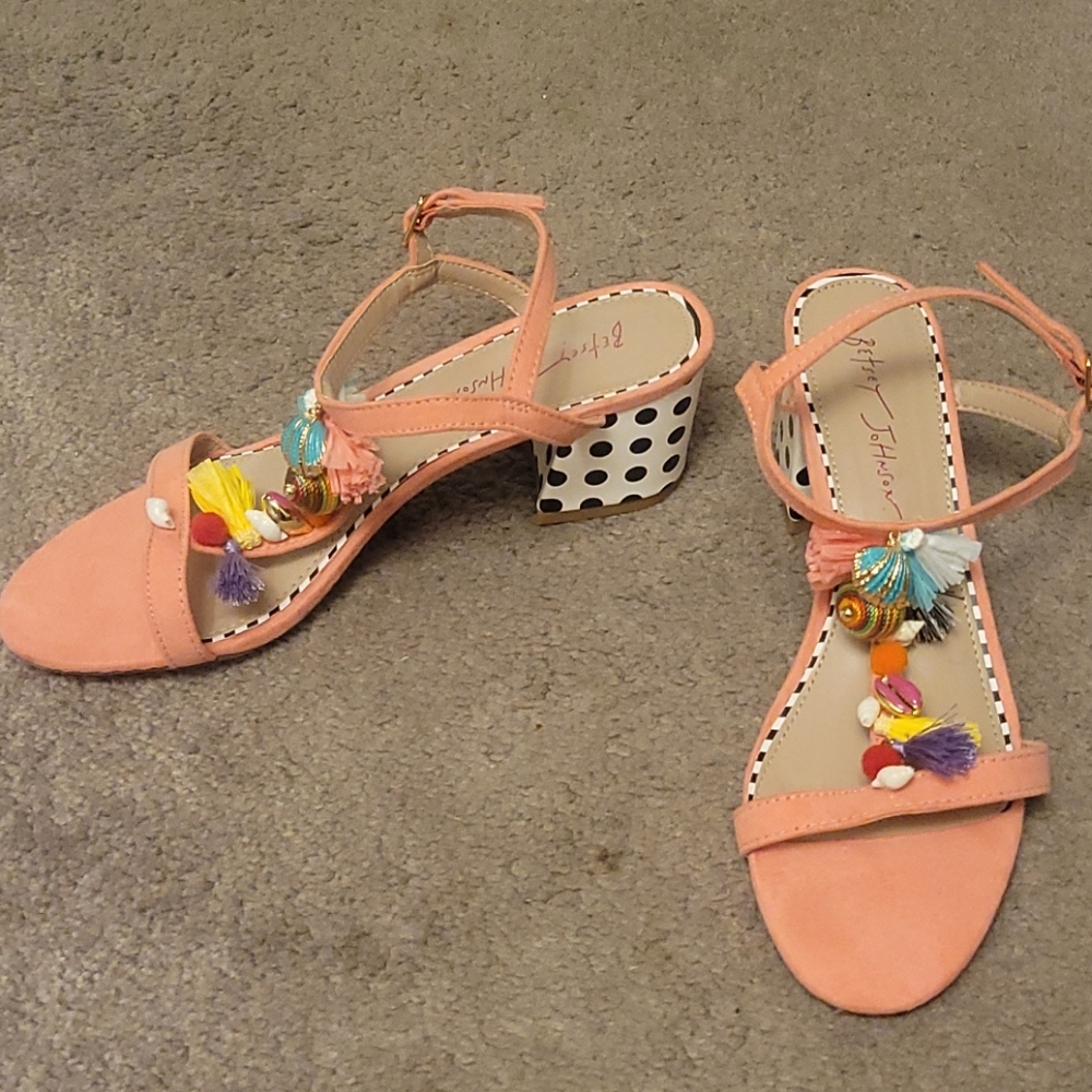 Betsy Johnson Pink Summer Heels